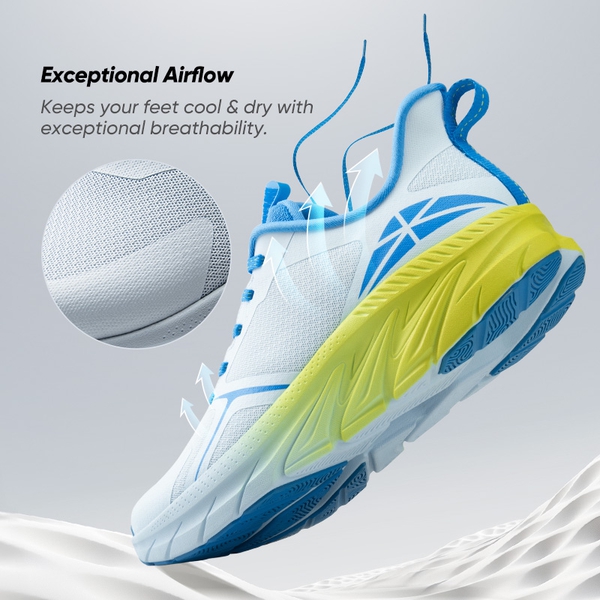 [ALLSWIFIT 1.0] Men's Comfortable Athleisure Sneakers - LIGHT BLUE/LEMON GREEN - 4
